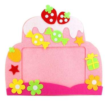 DIY Photo Frame Bingkai Foto Lucu dan Unik Flanel Education Untuk Anak 030 Permen