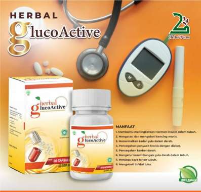 Jual HERBAL GLUCOACTIVE OBAT DIABETES DAN KENCING MANIS 30