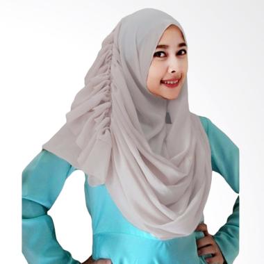 Hijab Syari Warna Abu Abu – Tutorial Hijab Terbaru