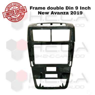 Frame 9" NEW AVANZA 2019 Double Din Android Head Unit 9 inch hitam