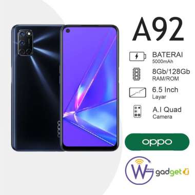 Jual Oppo A92 128 Gb Twilight Black Juli 2022 - Garansi Resmi & Harga