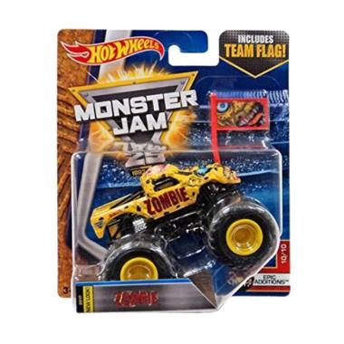 Jual Mattel Hot Wheels Monster Jam Zombie with Team Flag 