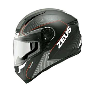 Jual Zeus ZS-811 AL6 Helm Full Face - Matt Black Red 