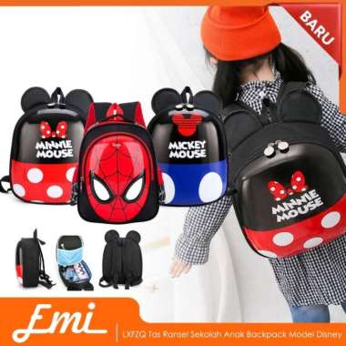 Tas Ransel Sekolah Anak Backpack Model Disney Mickey Mouse Disney Merah