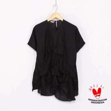 Jual Baju Blouse Cewek Polos Hitam Model Terbaru & Kekinian - Harga