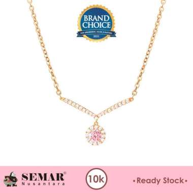 Kalung Emas Villia Round Gold 10K Semar Nusantara Putih