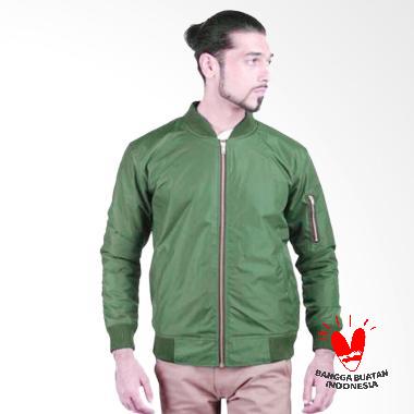 Jual Fashion Jaket  Bomber  Pria Hijau Army Online Harga 