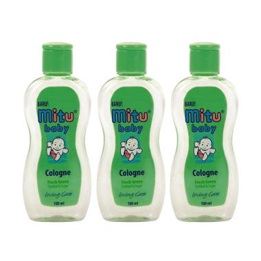 Jual Mitu Baby Cologne Bottle Green 100 Ml 3 Pcs jual mitu baby cologne bottle green 100 ml 3 pcs