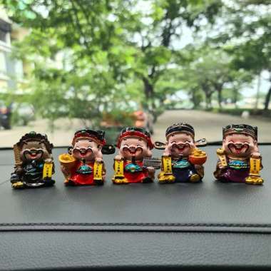 Pajangan Mobil 5 in 1 God Of Wealth Patung Dewa Rezeki Dashboard Premium