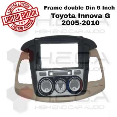 Frame 9" TOYOTA INNOVA G 2005-2010 Double Din Android Head Unit 9 inch hitam