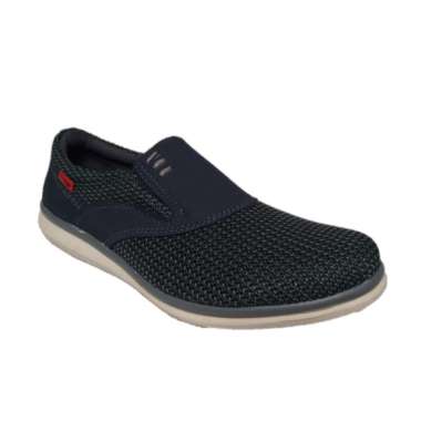 Sepatu sneakers pria - Mikado LV RJ 08 sneakers denim (kualitas tebal dan bahan dalam empuk) 42 Oliv