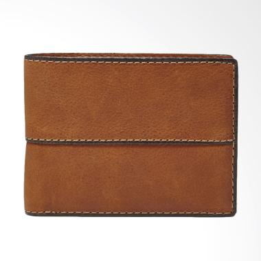 Jual Fossil Watts Bifold With Flip ID Dompet Pria - Dark Brown [ML