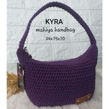 TAS RAJUT MAHIYA HANDBAG Ungu tua