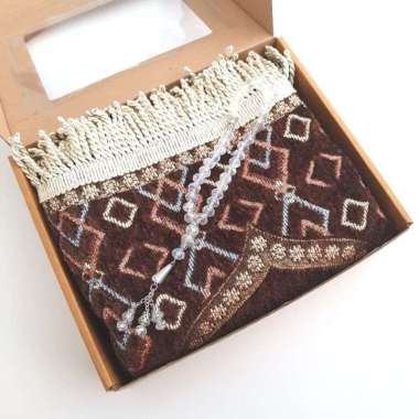 [BLTZTK] LIMITED EDITION SAJADAH TURKI FREE TASBIH PACKING BOX SOUVENIR HAJI UMROH KADO GURU Hitam
