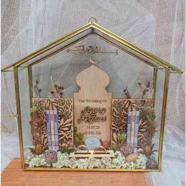 Tempat Mahar Cincin dan Uang Terarium Home LM Imitasi Cincin