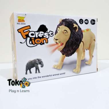 Mainan Anak - Robot Singa Jalan Menyala Farest Lion Walk Light
