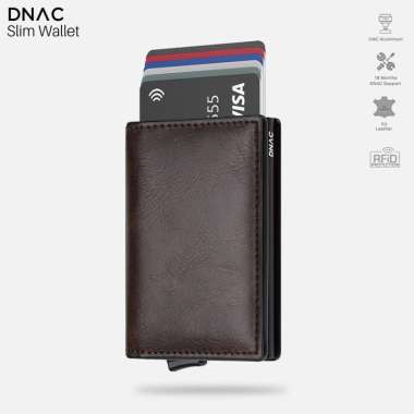 DNAC Slim Wallet Card Holder RFID Dompet Kartu Minimalis Pria Wanita - Espresso Wallet only