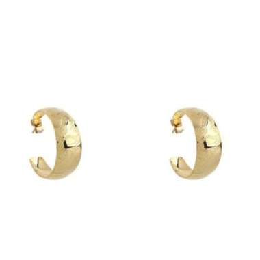 1901 Jewelry Anting Jepit Hoop Lapis Emas
