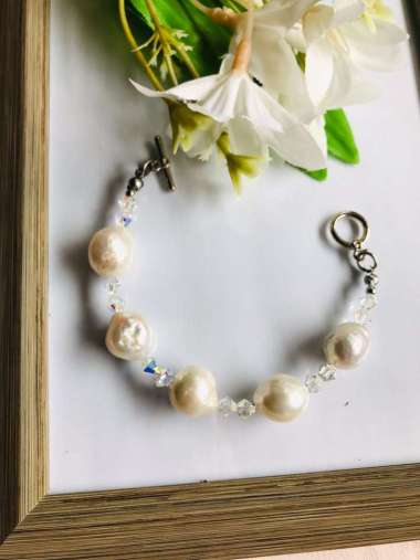 Gelang Mutiara Baroque X Swarovski