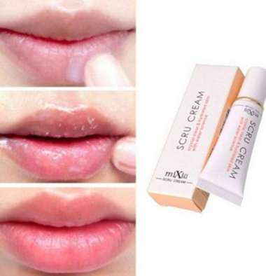 MIXIU SCRU CREAM - Pembersih Kulit Bibir Pelembab Bibir Kering & Bibir