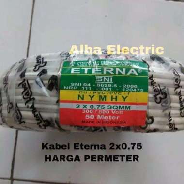 Eterna 2x0,75 HYO Serabut Putih Tembaga / Eterna Eceran 2x075