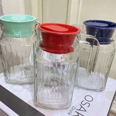 Pitcher Teko Set Kimglass 4Pcs / 1 Teko Kaca + 3 Gelas