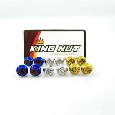 Baut Behel Honda Scoopy Beat Genio Probolt Thailand Stainless Flower King Nut Blue