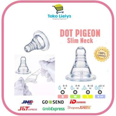 Jual Pigeon Soft Touch Peristaltic Plus Nipple Dot Wide Neck S M L isi