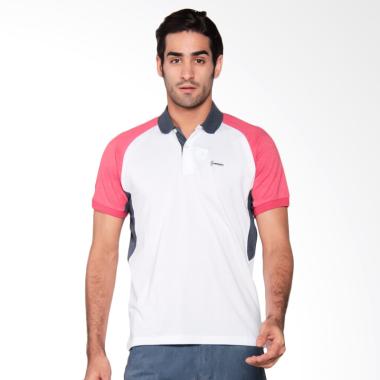 Jual Hammer  Men Fashion Polo  Shirt Pria White Red 