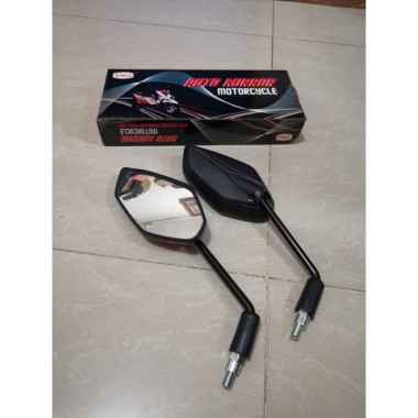 EMGI Kaca Spion Nmax 155 - Aerox 155 Include Sambungan Kaca Cembung Original Black
