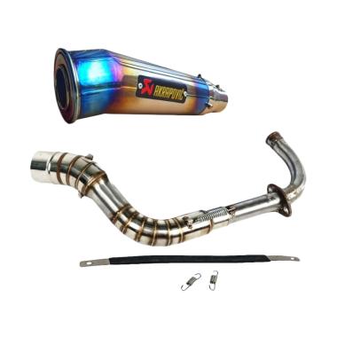 Jual Akrapovic Premium Double Slincer Las Cacing Full Set