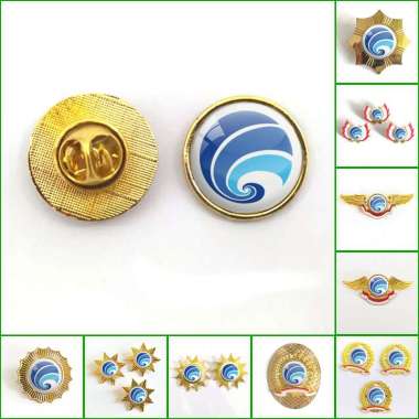 Mulyocreative Pin Kominfo Pin Bros Wing Logo Kementerian Komunikasi KOMINFO [2 pcs] Model Bulat