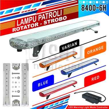 Lampu Patroli / Rotator (Strobo) 8400-6H. Biru mika Clear