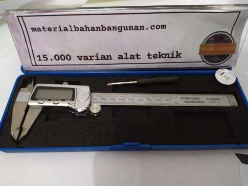 Jangka Sorong Digital Sketmat Stainless 15 cm Alat Ukur Dimensi Cmart