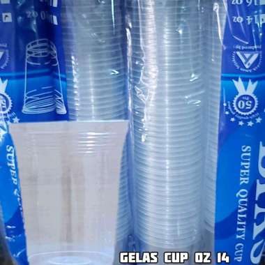 Gelas Cup Plastik OZ 16 Pop Ice OZ 14