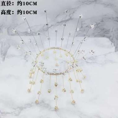 STARRY CROWN TOPPER - CAKE TOPER MAHKOTA DEKORASI HIASAN KUE 100 % ORIGINAL Semua Ukuran Multicolor