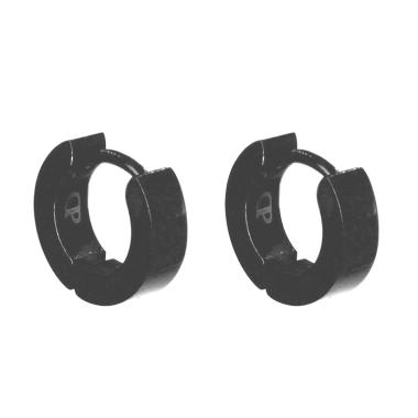 Dparis anting jepit  warna hitam