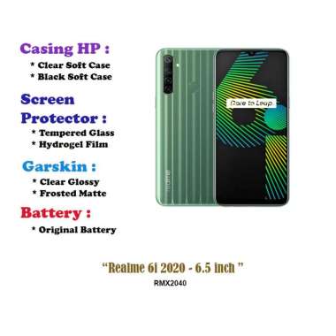 Realme 6i 2020 - 6.5 inch - Case - Screen Protector - Battery - Dll Army Case