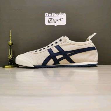onitsuka tiger slip on cream navy