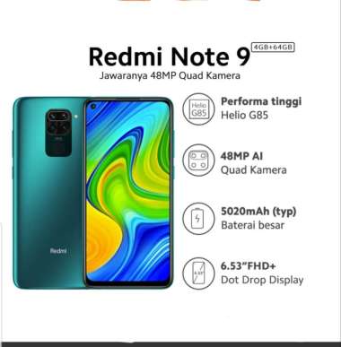 âˆš Xiaomi Redmi Note 9 Smartphone [128 Gb/ 6 Gb/ H] Terbaru