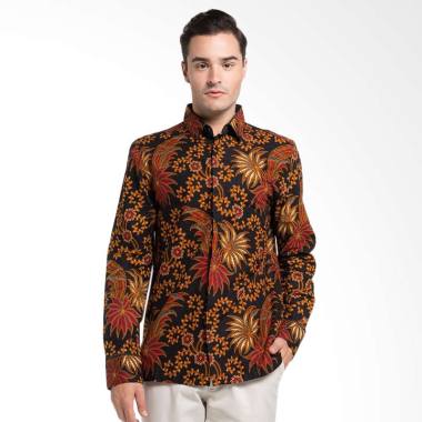 Jual Arthesian Batik Red Flo Printing Kemeja Batik Pria 