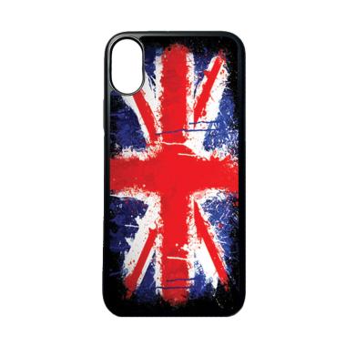 Jual HEAVENCASE Motif Bendera Inggris 7 Softcase Casing for Iphone X - Hitam Online