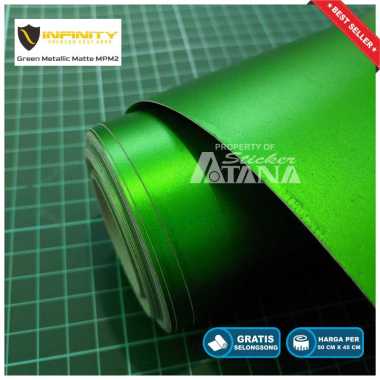 Skotlet Hijau Doff Metalik Scotlet Tosca Infinity Satin Dop Stiker Meteran Sticker Decal Scotlight S