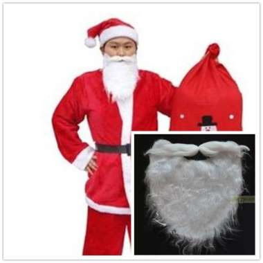JENGGOT PUTIH PALSU - SANTA CLAUS SINTERKLAS NATAL CHRISTMAS - Biasa