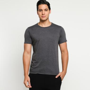 VM Kaos Polos Pendek Pria XL Abu Abu