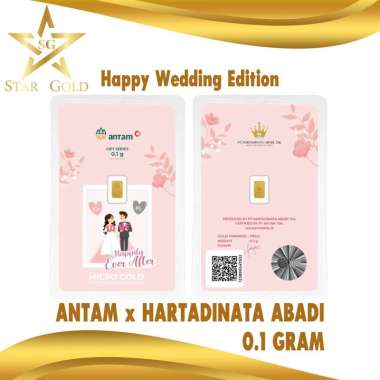 LOGAM MULIA MICRO GOLD ANTAM HARTADINATA 0.1 GRAM WEDDING LOVE SERIES