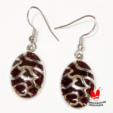 Vee M1 Titanium Batu Giok Anting Wanita COKLAT