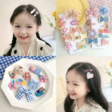 OEM ONE-C341-C342 Jepit Rambut Anak Lucu Set 10 IN 1 / Baby Hair Clip Ala Korea / Jepit Rambut Korea