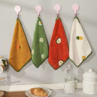 kain lap tangan microfiber serbaguna handuk lembut handuk tangan karakter Warna