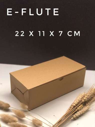 Box Kardus E-Flute Coklat Untuk Packaging Olshop Sovenir 22x11x7 CM